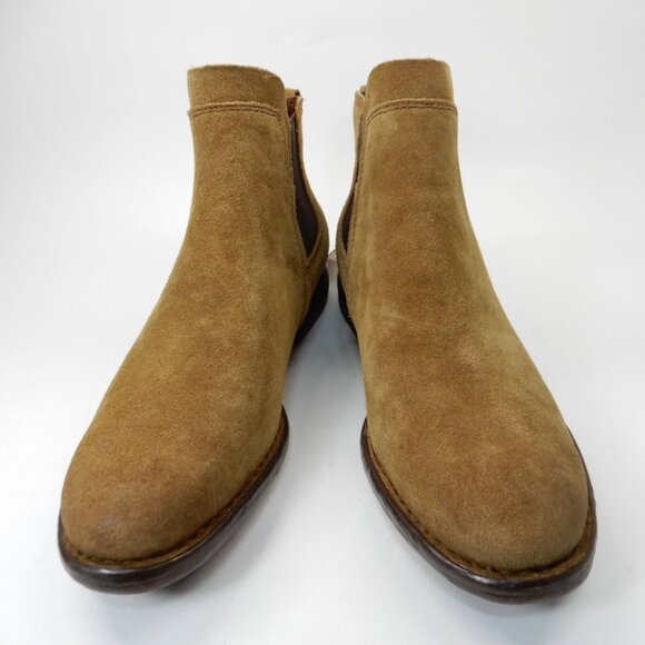 BORN Laney Chelsea Ankle Boots Womens Size 7.5 Rust Distressed Suede Leather NEW - Picture 2 of 11